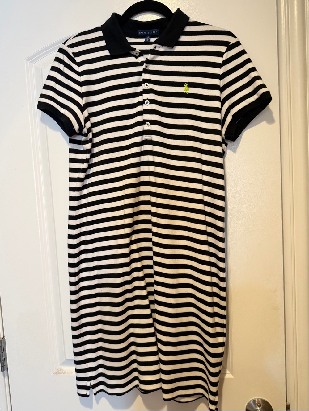 Ralph Lauren Black & White Striped Polo Dress